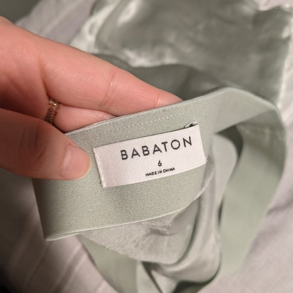 Babaton Slip Mini Skirt (SILVER SAGE GREEN) - Picture 2 of 3